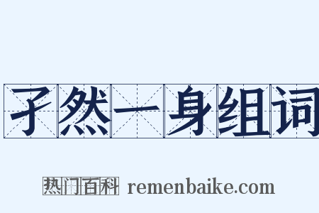 孑然一身组词是什么意思的图片